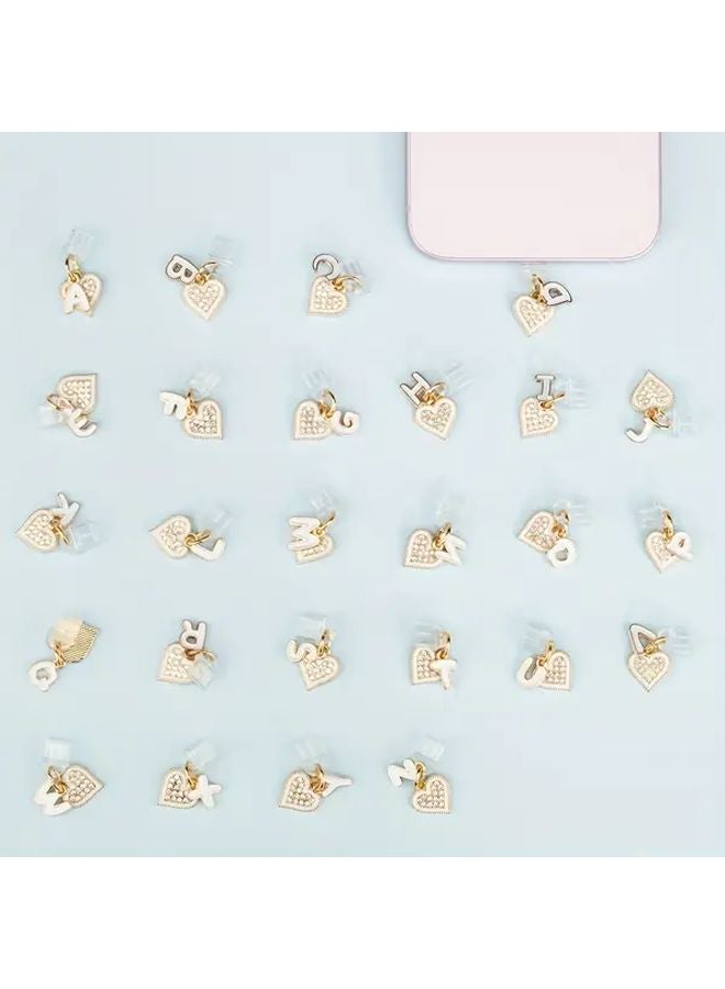 USB C Dust Plug Charm For Kindle Type C Port Cover Heart Letter Design - Image 3